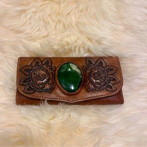Buffalo Girl Custom Jade Leather Wallet